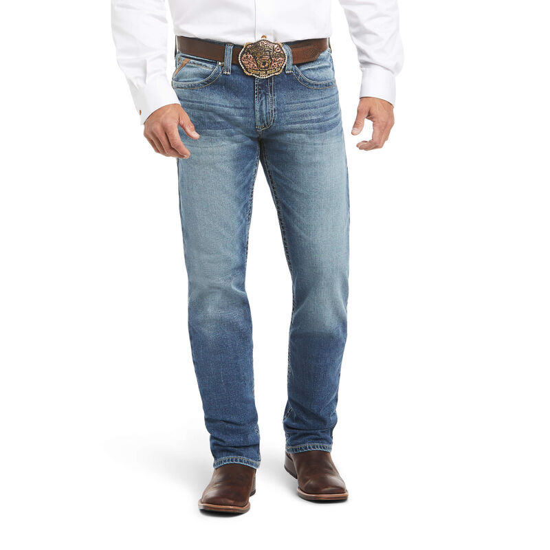 Pantalones Vaqueros Ariat M4 Low Rise Stretch Shoreway Stackable Straight Leg Azules Hombre - Chile